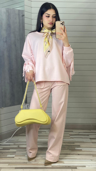 Bolso amarillo pastel asimétrico