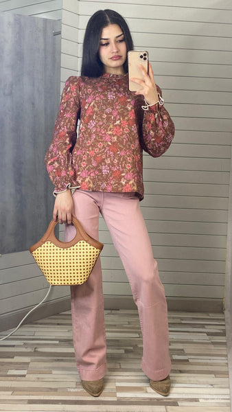Blusa estampada romántica