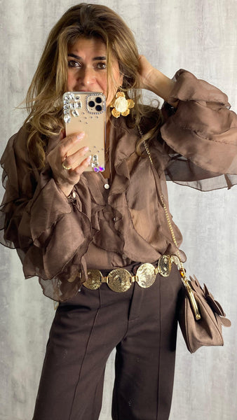 Pendientes de acero en forma de flor