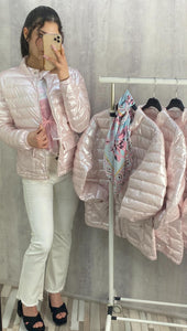 Chaqueta Michell acolchada rosa bebe