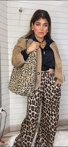 Bolso leopardo de piel vuelta