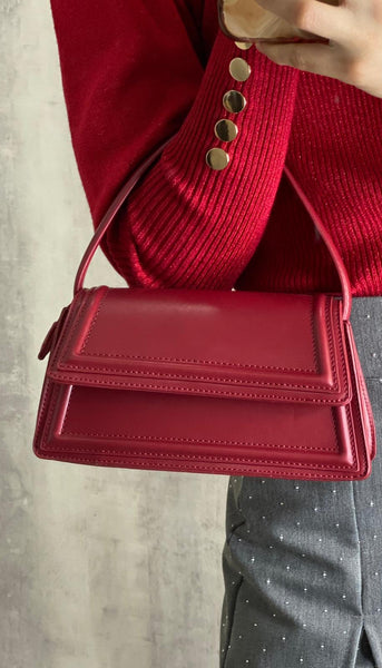 Bolso pequeño rojo vivo