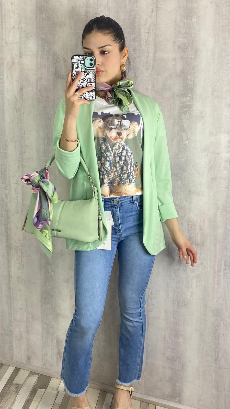 Bolso verde manzana de polipiel