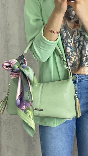 Bolso verde manzana de polipiel