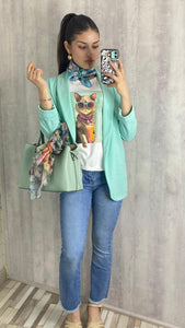 Bolso verde agua de polipiel