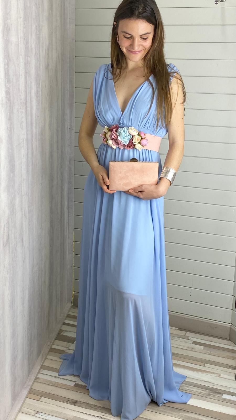Cinturón elástico con flores