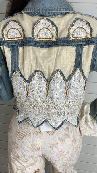 Chaqueta vaquera corta boho chic