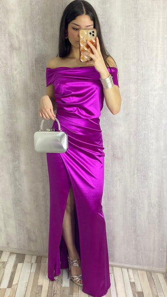 Vestido Sandra color buganvilla