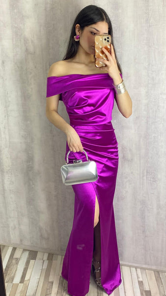 Vestido Sandra color buganvilla