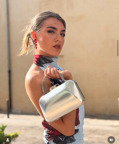 Bolso de fiesta plateado