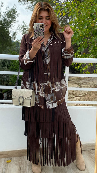 Bolso color blanco roto con herradura en plata