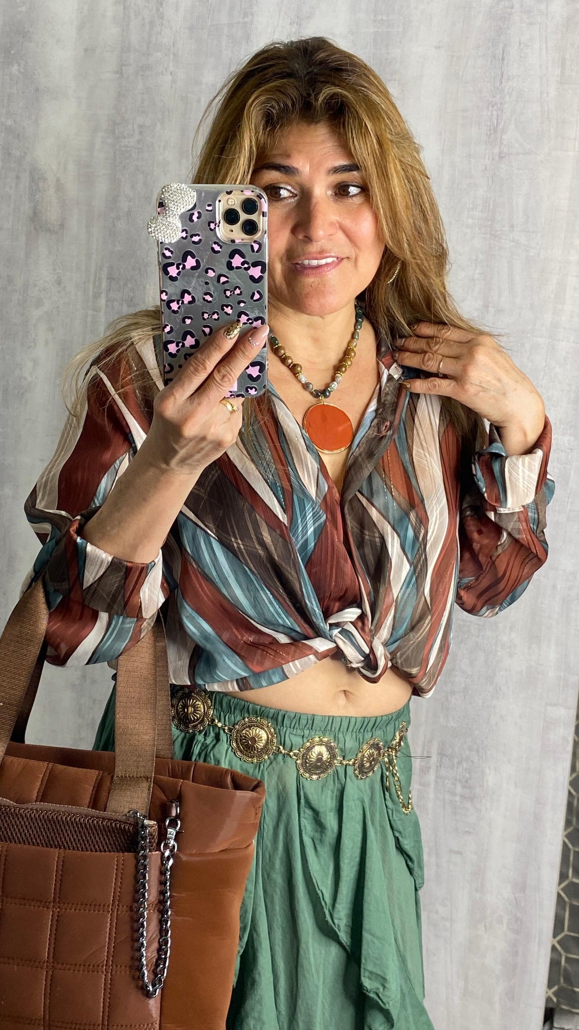 Gargantilla círculo color caldera