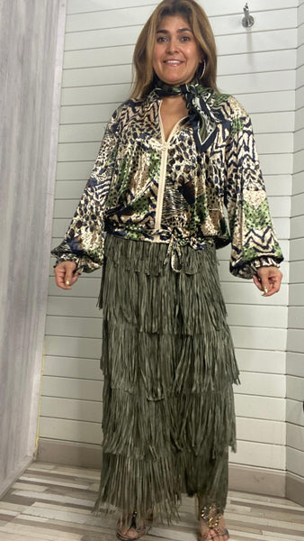 Chaqueta bomber de terciopelo estampada leopardo