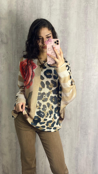 Jersey combinado oversize rosa