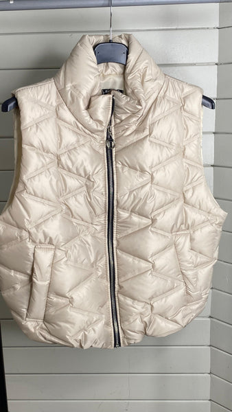 Chaleco Paris blanco roto acolchado