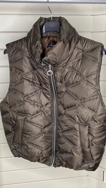 Chaleco Paris marrón chocolate acolchado