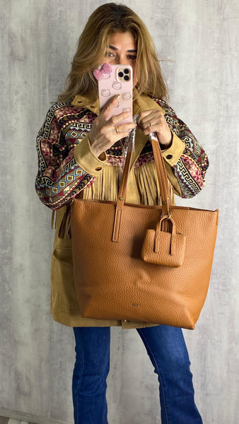 Bolso camel de polipiel