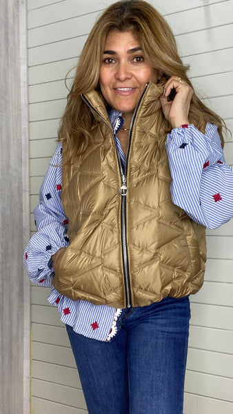 Chaleco Paris camel acolchado