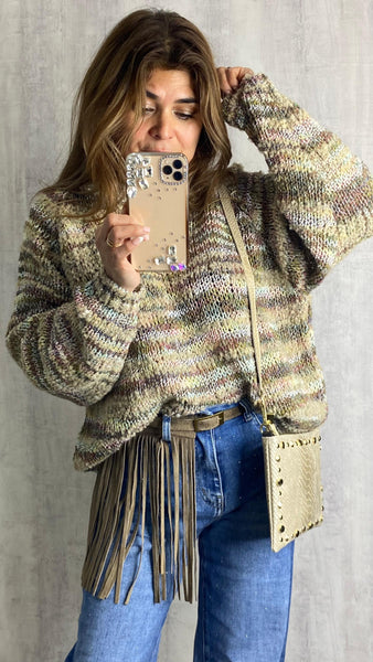 Cinturón de antelina con flecos