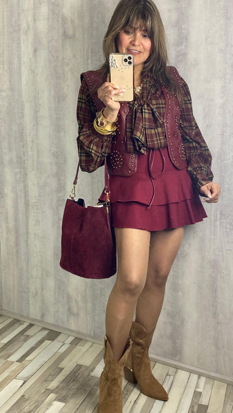 Falda pantalón con volantes