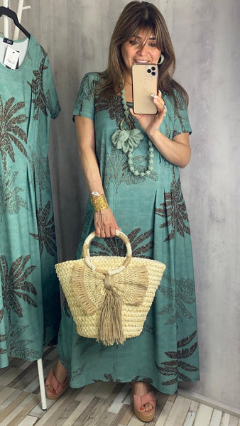 Vestido de punto frío elástico