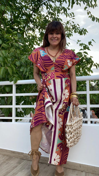 Vestido caldera, blanco roto