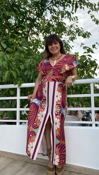 Vestido caldera, blanco roto