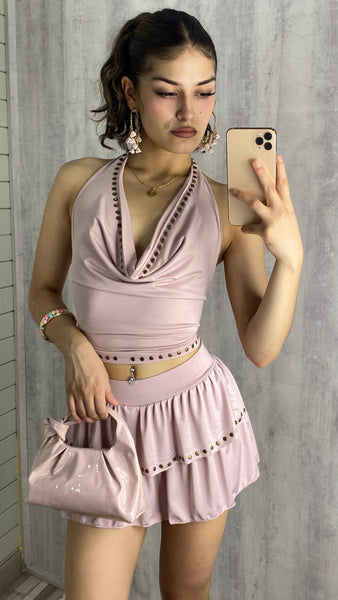 Conjunto de punto en rasa claro