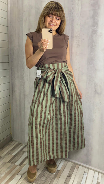 Falda midi 100% algodón