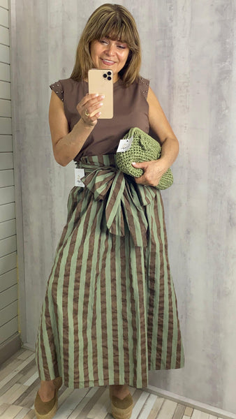 Falda midi 100% algodón